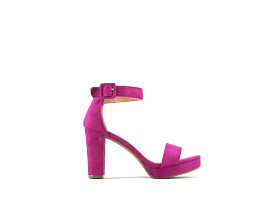 Sandalia Tacón Efecto Ante